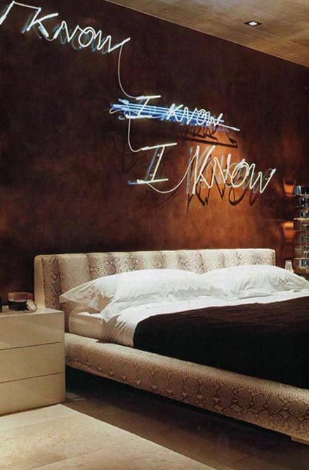 Python bed in home of Elton John in LA
